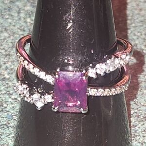 BP ring Size 9 NWOT RBP6456 Belong to Me Lab Created Ruby On Hematite Band
